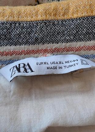 Вкорочена куртка бомбер zara в смужку 4