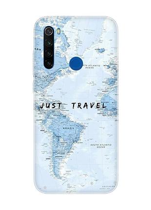 Чехол на xiaomi redmi note 8t :: путешествия. карта (принт 323)