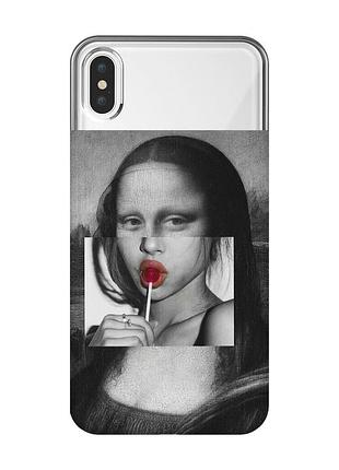 Чехол на iphone xs max :: современная мона лиза (принт 351)
