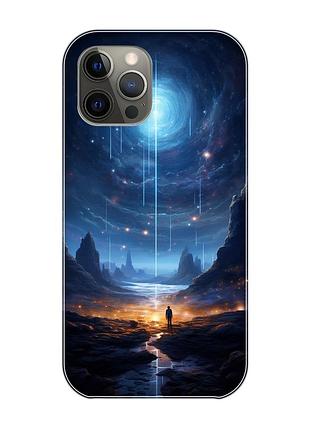 Магнитный чехол на iphone 12 pro max с поддержкой magsafe :: космос (принт 244)