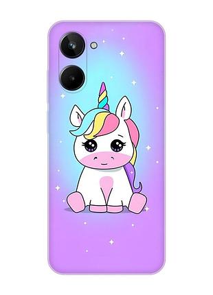 Чехол на realme 10 4g :: единорог (принт 103)