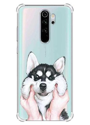 Чехол с утолщёнными углами на xiaomi redmi note 8 pro :: мордочка (принт 121)
