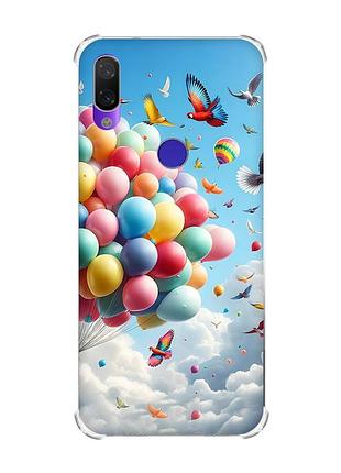 Чохол з потовщеними кутами на xiaomi redmi note 7/7 pro :: повітряні кульки /принт 365/