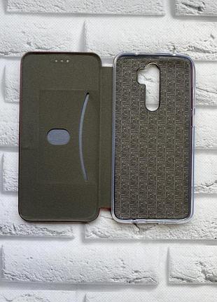 Чехол-книжка с рисунком для xiaomi redmi note 8 pro бордовый :: девушка с флагом (принт 263) 5