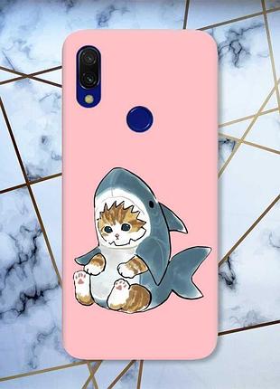 Матовий чохол з рожевими боками на xiaomi redmi 7 :: кошеня /принт 120/
