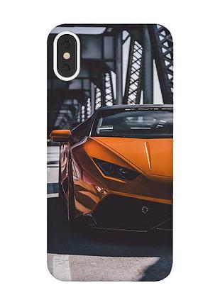Чехол на iphone x/xs :: авто оранжевое (принт 237)