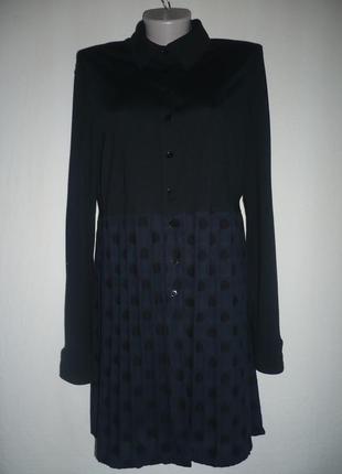 Рубашка платье в горох р.16