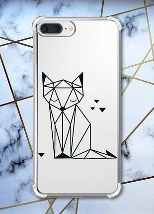 Чохол з потовщеними кутами на iphone 7 plus/8 plus :: лисиця (принт 126)