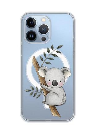 Магнітний чохол на iphone 13 pro (6.1) із підтримкою magsafe :: коала (принт 132)