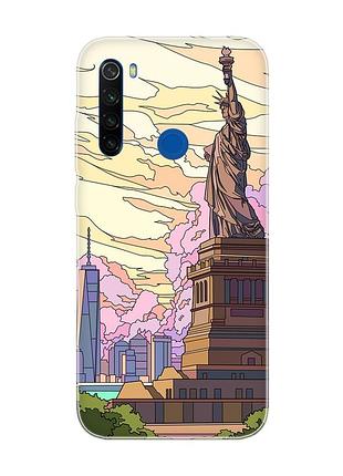 Чехол на xiaomi redmi note 8t :: статуя свободы (принт 331)