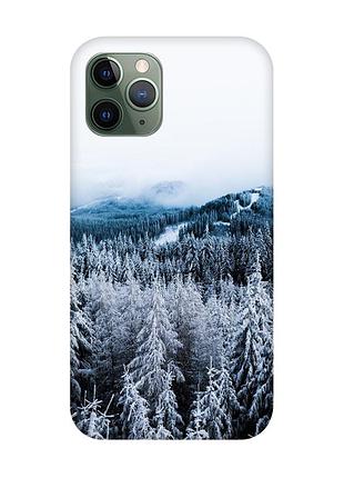 Магнитный чехол на iphone 12/12 pro с поддержкой magsafe :: зимний лес (принт 164)