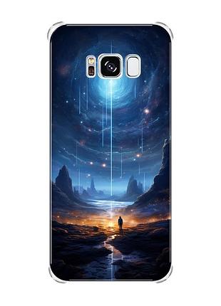 Чехол с утолщёнными углами на samsung galaxy s8 :: космос (принт 244)