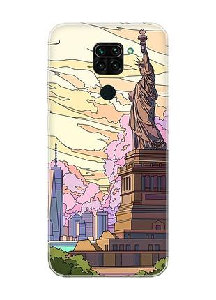 Чехол на xiaomi redmi note 9 :: статуя свободы (принт 331)