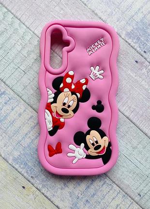 Чехол силиконовый 3d case на samsung galaxy a15 (a155) / m15 микки маус и минни