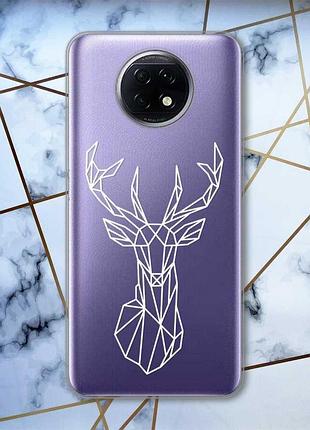 Прозрачный чехол для xiaomi redmi note 9t/redmi note 9 5g олень (принт: 129)