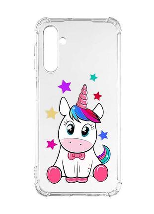 Чохол з потовщеними кутами на samsung galaxy a16 5g єдиноріг (принт 102)