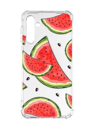 Чохол з потовщеними кутами на samsung galaxy a16 5g скибки кавуна (принт 342)