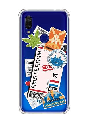 Чехол с утолщёнными углами на xiaomi redmi 7 :: путешествия. амстердам /принт 327/