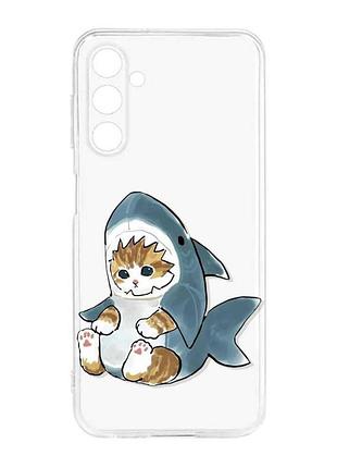 Прозорий силіконовий чохол на samsung galaxy m14 :: кошеня (принт 120)
