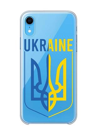 Прозорий чохол на iphone xr тризуб (принт 254)