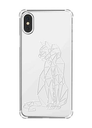 Чехол с утолщёнными углами на iphone x/xs :: кошечка (принт 125)