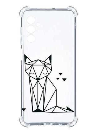 Чехол с утолщёнными углами на samsung galaxy a14 5g :: лиса (принт 126)