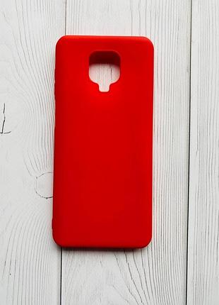 Силиконовый матовый чехол для xiaomi redmi note 9 pro / 9s / 9 pro max красный