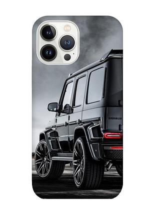 Магнітний чохол на iphone 14 pro max із підтримкою magsafe :: авто чорне (принт 235)
