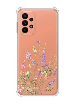 Чехол с утолщёнными углами для samsung galaxy a23 :: цветочная идиллия (принт 382)