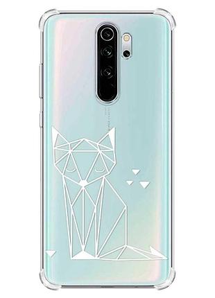 Чохол з потовщеними кутами на xiaomi redmi note 8 pro :: лисиця (принт 127)