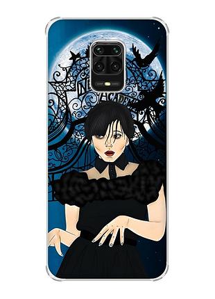 Чехол с утолщёнными углами на xiaomi redmi note 9 pro/ 9s/ 9 pro max :: танец. уенсдей (принт 212)