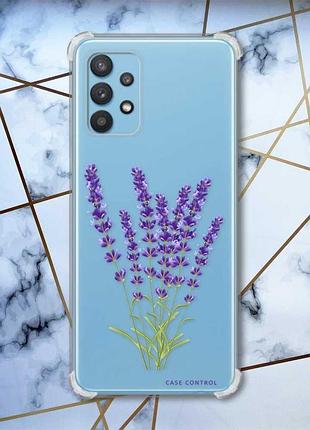 Чехол с утолщёнными углами для samsung galaxy a32 лаванда (принт: 28)