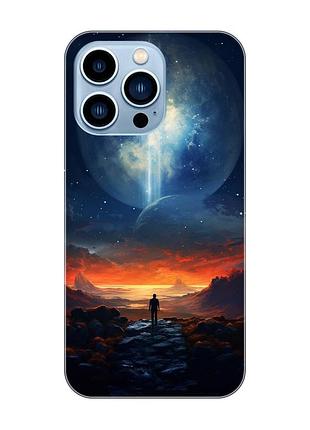 Магнитный чехол на iphone 13 pro max с поддержкой magsafe :: космос (принт 247)