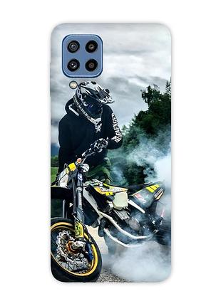Чехол на samsung galaxy m32 / m22 / a22 4g мото драйв (принт 68)