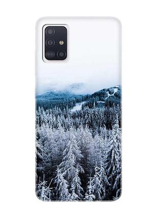 Чохол на samsung galaxy a71/a715 зимовий ліс (принт 164)