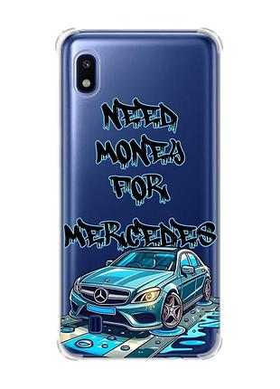Чохол з потовщеними кутами на samsung galaxy a10 (2019)/a105 :: хочу мерседес (принт 387)