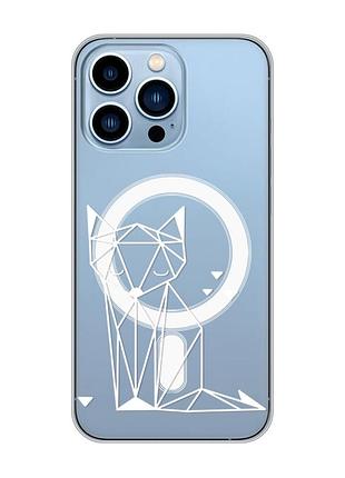Магнітний чохол на iphone 13 pro max із підтримкою magsafe :: лисиця (принт 127)