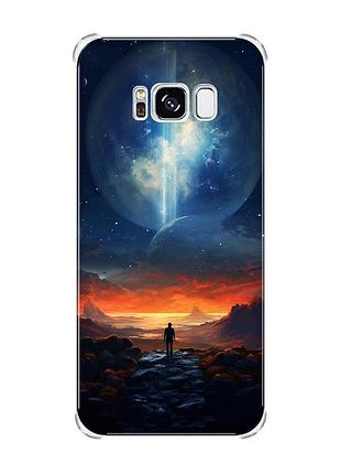 Чехол с утолщёнными углами на samsung galaxy s8 :: космос (принт 247)