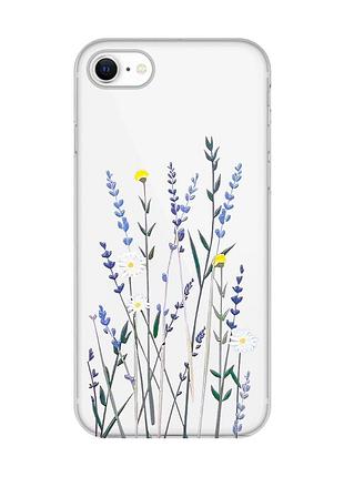 Прозорий чохол для iphone 7, 8 :: польові квіти (принт 270)