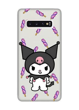 Прозрачный чехол на samsung galaxy s10 куроми (принт 390)