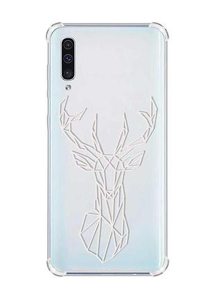 Чохол з потовщеними кутами на samsung galaxy а50 (2019) а505 :: олень (принт 129)