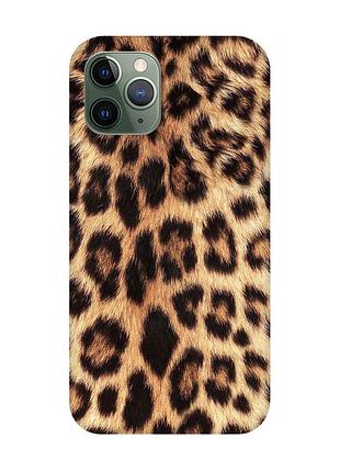 Матовий чохол на iphone 12 / 12 pro :: леопардовий дизайн (принт 383)