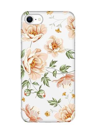 Прозрачный чехол на iphone se 2020 :: цветы пастельные (принт 277)