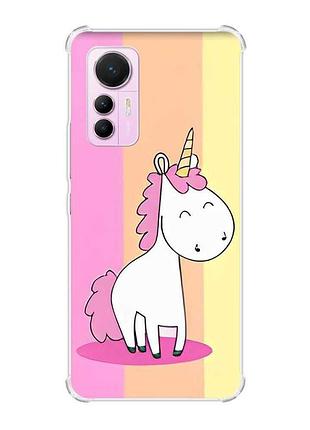 Чехол с утолщенными углами на xiaomi 12 lite :: единорог (принт 104)