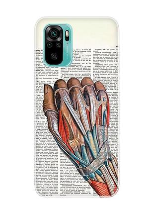 Чехол на xiaomi redmi note 10 / note 10s :: анатомия руки (принт 298)