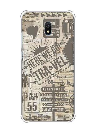 Чехол с утолщенными углами на xiaomi redmi 8a :: путешествия (принт 324)