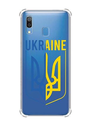 Чохол з потовщеними кутами на samsung galaxy a30 (2019)/a20 (2019) тризуб (принт 254)