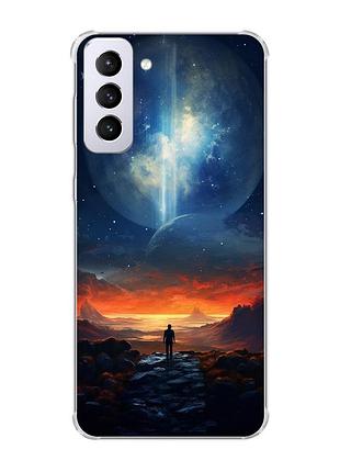 Чехол с утолщёнными углами на samsung galaxy s21 plus :: космос (принт 247)