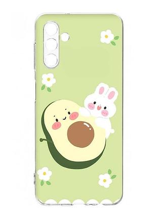 Чехол на samsung galaxy s24 fe авокадо и зайчонок (принт 311)