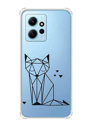 Чохол з потовщеними кутами на xiaomi redmi note 12 4g лисиця (принт 126)
